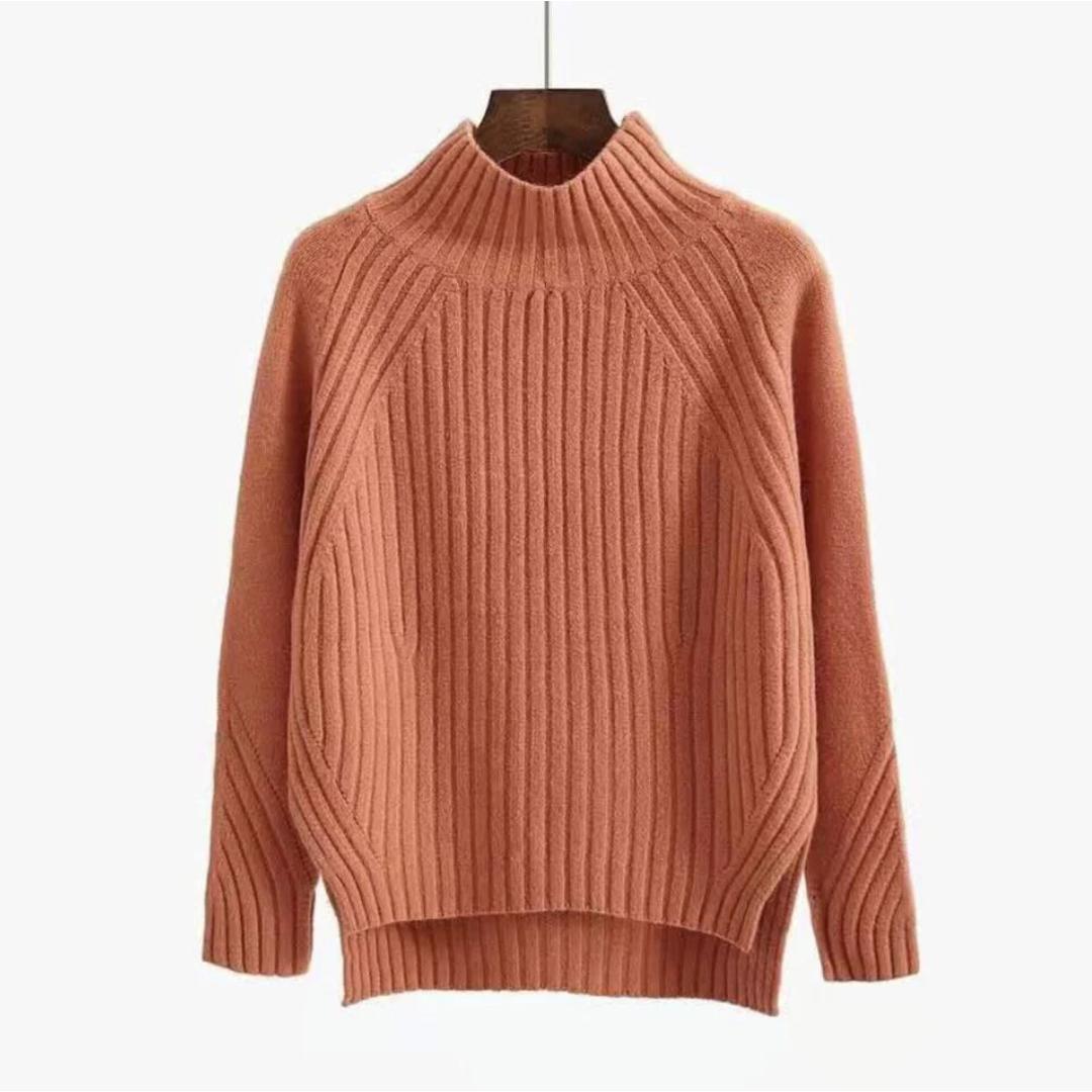 Ribbed Knit Turtleneck Sweater | High-Low Hem | Cozy Fall Essential