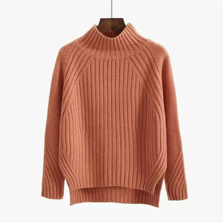 Ribbed Knit Turtleneck Sweater | High-Low Hem | Cozy Fall Essential