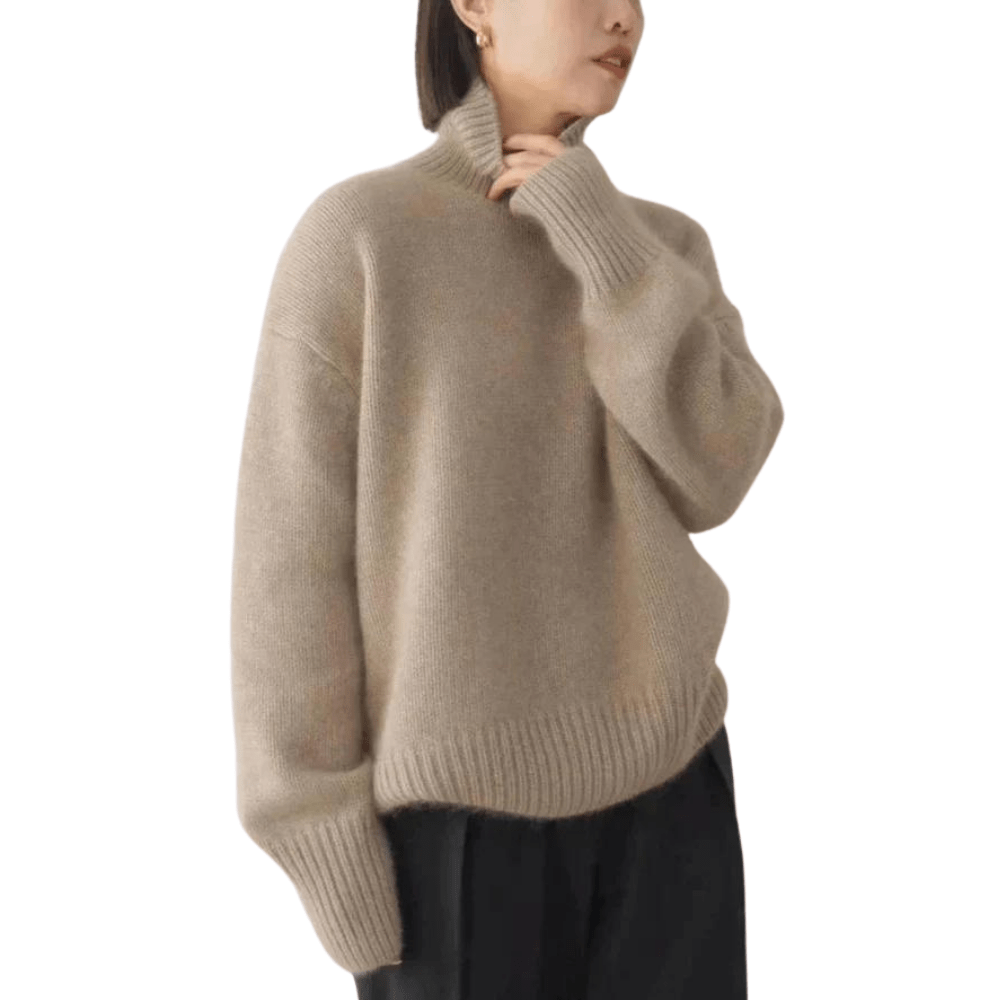 Oversized Turtleneck Sweater | Soft Knit Blend | Effortless Winter Style