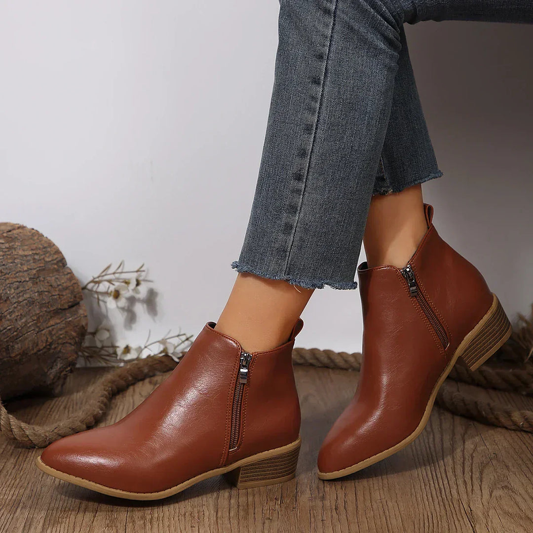 Ella | Women Spring Casual Side-Zip Ankle Boots