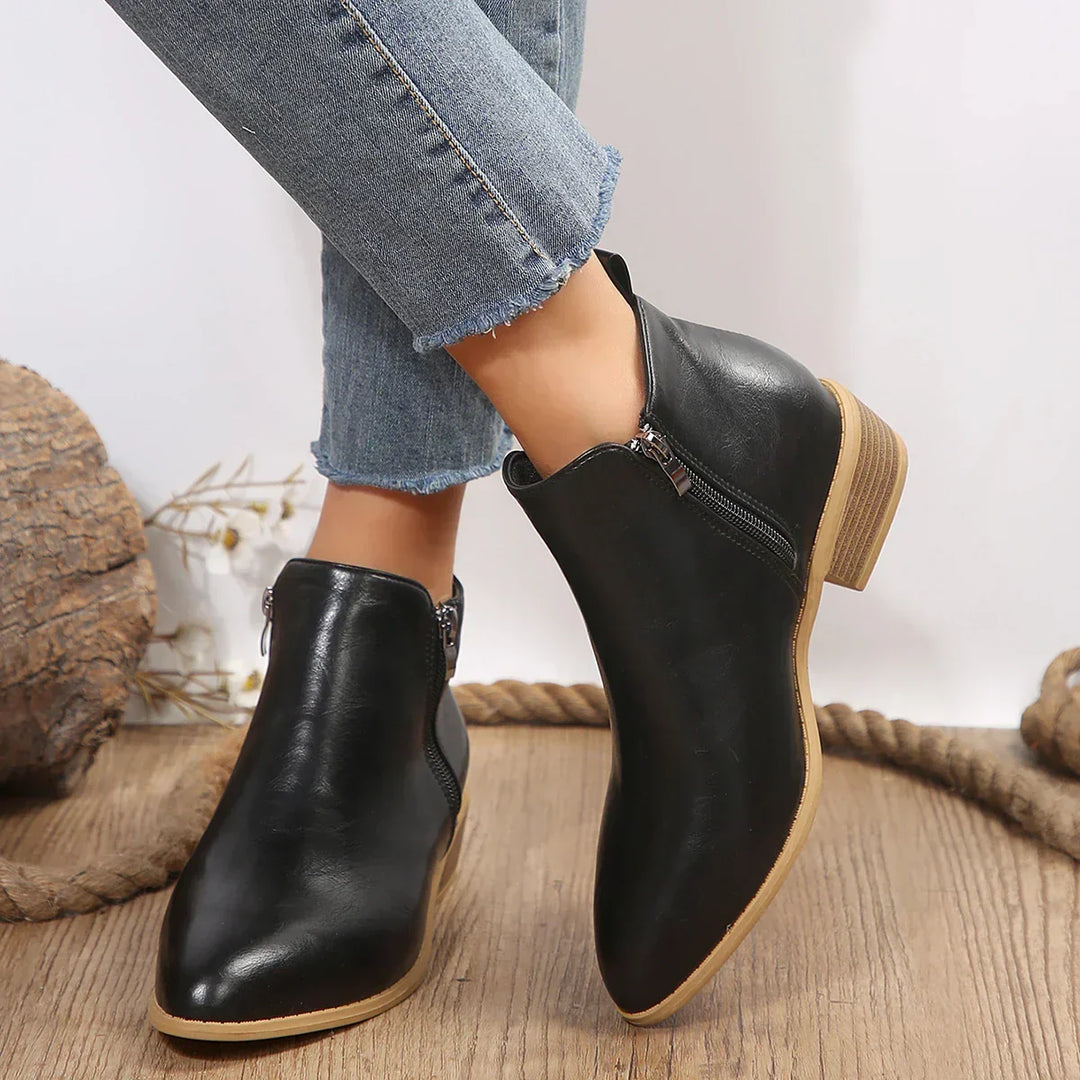 Ella | Women Spring Casual Side-Zip Ankle Boots