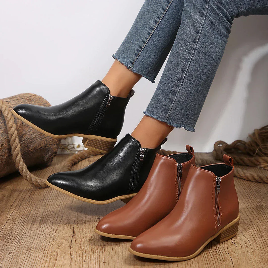 Ella | Women Spring Casual Side-Zip Ankle Boots
